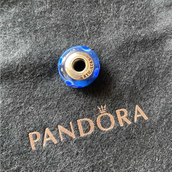 Pandora blue flower murano charm - Picture 4 of 4